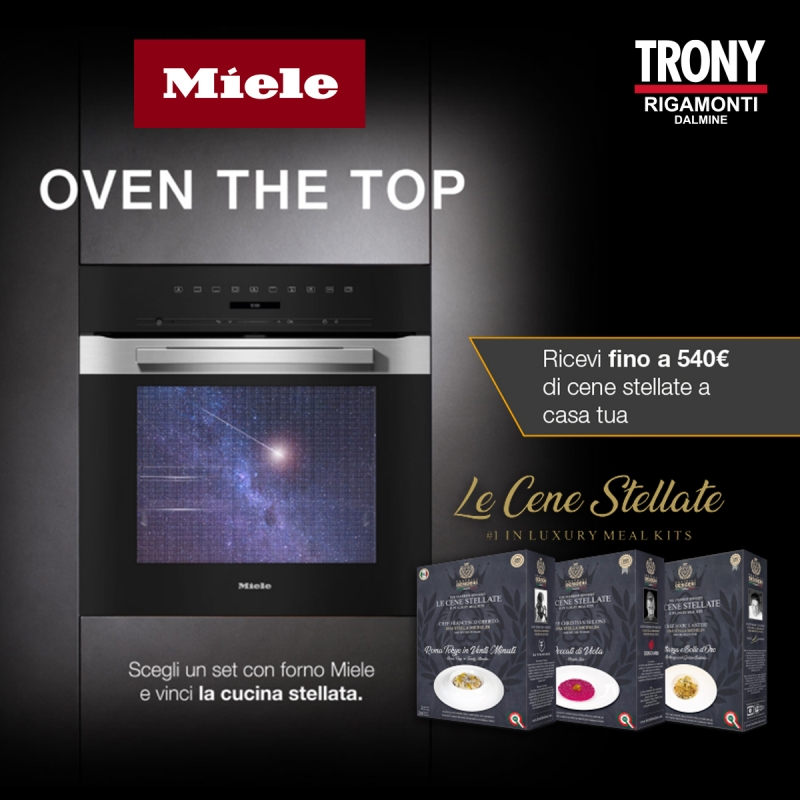 Scegli un set con forno MIELE e vinci la cucina stellata